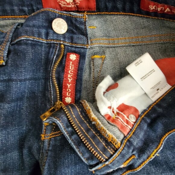 Lucky Brand Sofia Bootcut Jeans Women Size 6/28 Dark Blue Denim Vintage Y2K - Picture 13 of 14